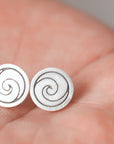 silver air element stud earrings,air earrings,wave earrings,Ocean Wave earrings