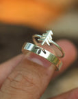 925 silver pine tree ring,custom tree family jewelry,couple ring,stackable ring