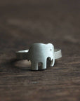 925 Sterling Silver Lucky Elephant Ring