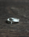 925 Sterling Silver handstamped ring Personalized Ring-Custom Initial Ring