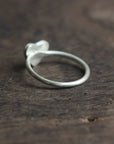 Sterling Silver initial heart ring Personalized jewelry