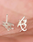 925 sterling silver Parabatai Rune studs earrings Fearless Rune studs earrings