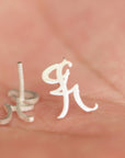 925 sterling silver earrings Healing Rune studs earrings FL009E