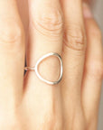 925 Sterling Silver Circle Ring Large Circle Ring Empty Circle Ring