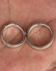 925 sterling silver Couple heart ring set, Set of 2 rings,Split Heart wedding jewelry, Wedding Bands Set,Wedding Rings