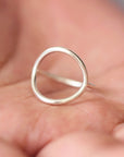 925 Sterling Silver Circle Ring Large Circle Ring Empty Circle Ring