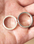 925 sterling silver Couple heart ring set, Set of 2 rings,Split Heart wedding jewelry, Wedding Bands Set,Wedding Rings