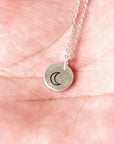 925 Sterling Silver Moon necklace,Delicate Moon Necklace,Crescent Moon Necklace, Delicate Simple Necklace, Charm Necklace