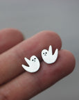 925 sterling silver Handmade Baby Sloth Stud Earrings, Sloth Studs jewelry,silver Animal earrings daught gifts,lady jewelry