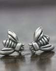 925 Sterling Silver bee stud earrings, Dainty earrings,silver bee posts,minimalist stud jewelry