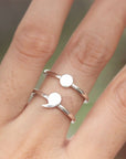sterling silver Semicolon ring,silver mini dot ring,comma ring,Dot & comma ring,semicolon jewelry,Minimalist  jewelry,everyday ring FL143R