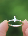 penguin ring,sterling silver animal ring,Penguin Jewelry,Nature Jewelry, Animal Jewelry,dainty jewelry, gift for daughter