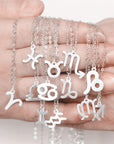 925 sterling silver Zodiac Constellation necklace horoscope necklace Zodiac necklace meanfully jewelry