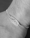 925 sterling silver Mountain Bracelet Unisex Jewelry adjustable bracelet