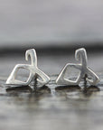 925 sterling silver Parabatai Rune earrings,Shadowhunters Angelic Power Rune stud earrings, bestfriend gift, geek jewelry FL005E