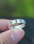Mental Health Awareness ring, sterling silver ring,Awareness Ribbon ring,health jewelry,everyday wear jewelry,gift idea