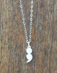 Dainty Semicolon Necklace,sterling silver Awareness necklace,Semi Colon Necklace, Gifts for her/him