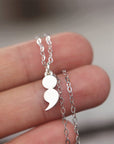 Dainty Semicolon Necklace,sterling silver Awareness necklace,Semi Colon Necklace, Gifts for her/him
