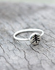 silver pine tree ring,little tree ring,dainty silver ring,Evergreen Tree ring,Personalized Tree Ring,tree of life ring,silver branch ring