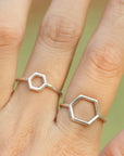 Minimalist Hexagon ring, 925 sterling silver ring,Honeycomb ring,Simple hexagon ring,modern jewelry,Geometric ring,minimal jewelry