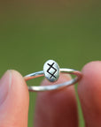 silver Inguz Rune ring,ingwaz ring,ingwaz rune ring,Viking Rune ring,wiccan jewelry,rune jewelry,alphabet jewelry