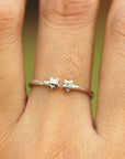 Tiny star ring,sterling silver stars jewelry,simple minimal ring,little stars ring,twinkle stars, dainty ring,Minimalist jewelry FL237R