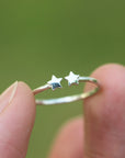 Tiny star ring,sterling silver stars jewelry,simple minimal ring,little stars ring,twinkle stars, dainty ring,Minimalist jewelry FL237R