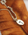 925 sterling silver tiny dandelion necklace
