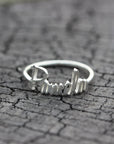 Dainty Custom Name Ring ,Custom Word Ring ,silver Personalized Name ring,Stacking Name Rings