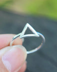 Modern Triangle Ring,sterling silver ring,Geometric ring,Minimalist jewelry,dainty ring,Modern Ring,Geometric ring