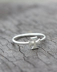 sterling silver iron cross ring,silver ring,simple ring,silver cross ring,dainty cross ring,tiny cross ring,