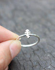 sterling silver Orthodox cross ring,silver cross ring