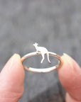 Silver Kangaroo ring,dainty Kangaroo ring,minimalist jewelry,Kangaroo jewelry