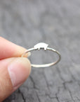 Silver pig ring,dainty pig ring,minimalist jewelry,pig jewelry