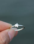 Silver Star Ring,Midi Ring,Star Mini Rings,Star Celestial ring,Stacking Ring,Tiny Star Ring,star ring, promise ring for her