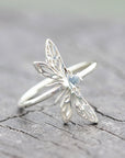 925 sterling silver Dragonfly ring,Insect jewelry,