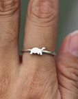 silver Sea turtle ring,sterling silver turtle ring, stackable ring,Beach ring, Animal jewelry,Delicate ring,