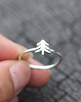 dainty silver ring, silver pine tree ring,CUSTOM tree ring,life of tree ring,Evergreen Tree ring,Statement Ring,Wedding Gift,