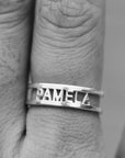 Dainty Custom Name Ring ,Custom Word Ring ,silver Personalized Name ring,Stacking Name Rings,Mother's Day gifts