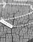 Fall Down Seven Times Stand Up Eight,Inspirational jewelry,Motivational jewelry,sterling silver bar necklace,silver necklace,quote jewelry,