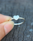 dainty silver heart ring,925 Sterling silver love RING,gift for her,Valentine's Day jewelry