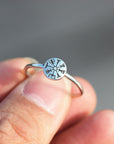 sterling silver Vegvisir ring,silver rune ring,Viking rune ring,Valknut Norse Viking Symbol inspired jewelry,gift idea for her