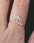 925 Sterling Silver Wave ring, Ocean wave ring, Endless Wave ring,Dainty Wave Ring