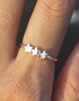 Silver custom Star Ring,Midi Ring,my family Rings,Personalized Star Celestial ring,custom childen Ring,best friend jewelry,initial ring