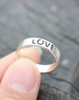 Custom Stackable Name Ring,Personalized initial ring,dainty silver heart ring,925 Sterling silver RING,gift for her,Valentine's Day jewelry