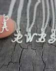 925 Sterling Silver Custom Initial Necklace, Personalized Initials / Letters, Tiny Initial Necklace,Personalized bridesmaid gift,