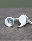sterling silver Semicolon CuffLinks,Dot & comma CuffLinks Gift for Men,Custom cufflinks, Husband Gift,Wedding Cufflinks