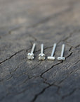 Set of 2, stud earring,sterling silver X-small dainty Stud Earrings,tiny earrings,bar earrings,dainty tiny silver stud earrings,gift idea