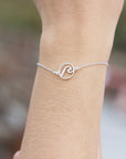 925 Sterling Silver Wave bracelet, Ocean wave bracelet,silver Endless Wave bracelet, Minimalist jewelry, Layering bracelet, Surfer Jewelry