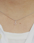 925 Sterling Silver Custom Initial Necklace, Personalized Initials / Letters, Tiny Initial Necklace,Personalized bridesmaid gift,
